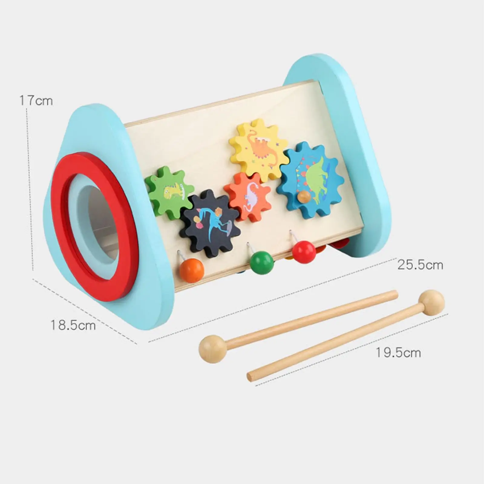 Kids Musical Instrument Toy Multipurpose Sturdy Wooden Multicolor for Gifts