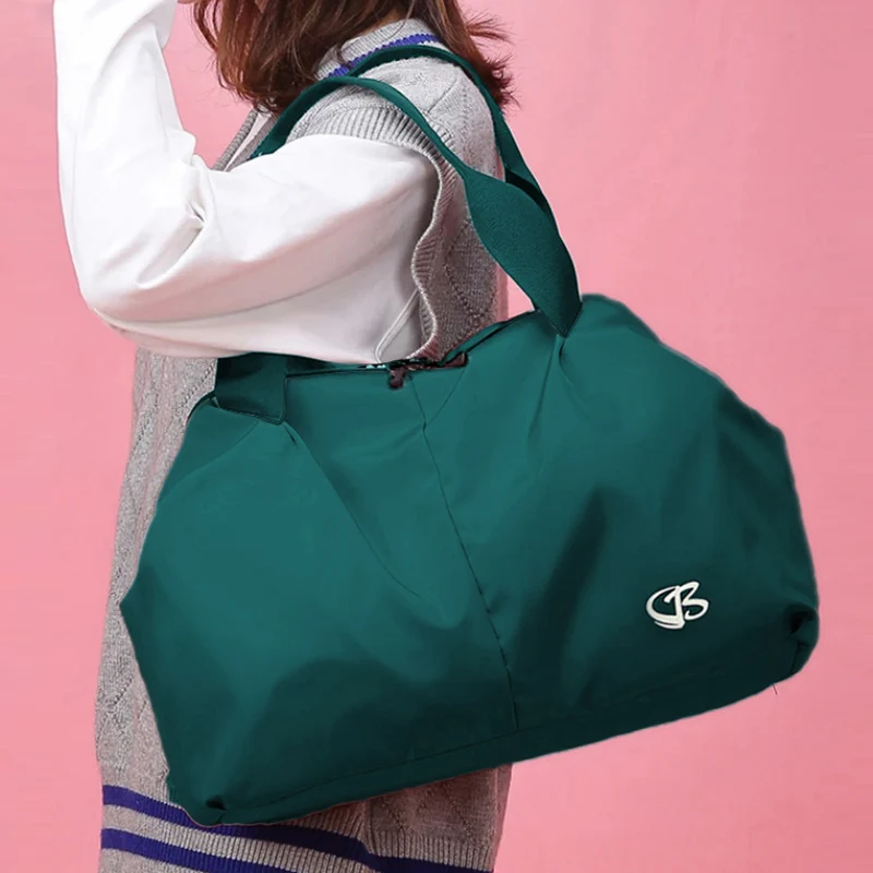 Bolso deportivo de gran capacidad para mujer, bolsa de Yoga y gimnasio, a la moda, para entrenamiento en seco y húmedo, color verde, XA155B