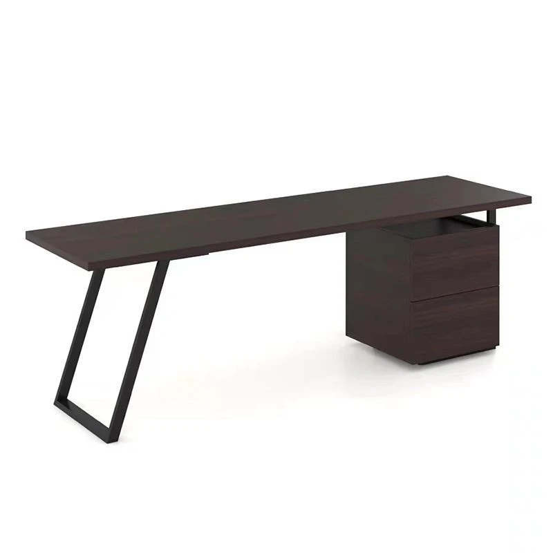 

Simple modern light luxury desk home living room computer desk desk solid wood storage integrated boss table feeling