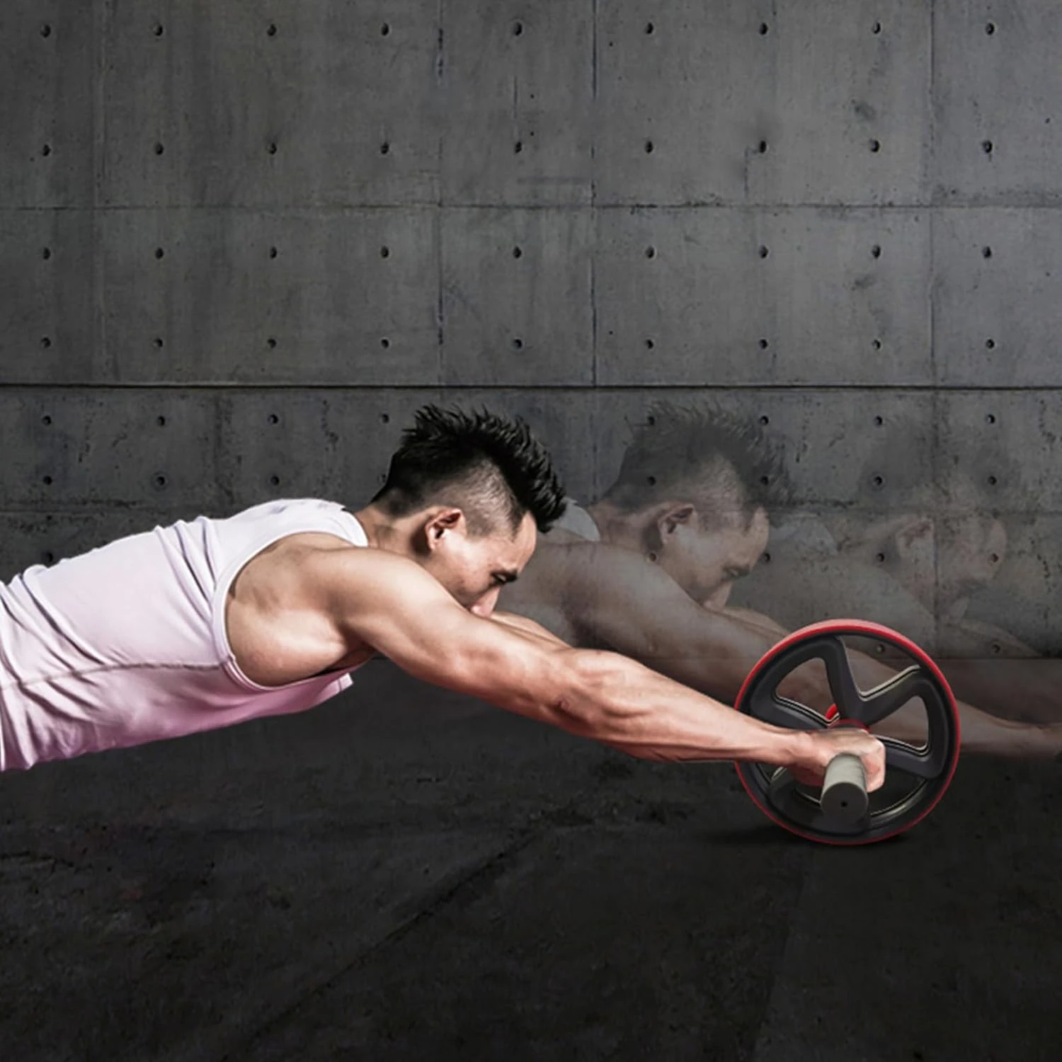 Rueda de rodillo Ab mejorada para entrenamiento de abdominales intensivo en casa, entrenamiento de fuerza central con 2 tipos de resistencia, abab avanzado