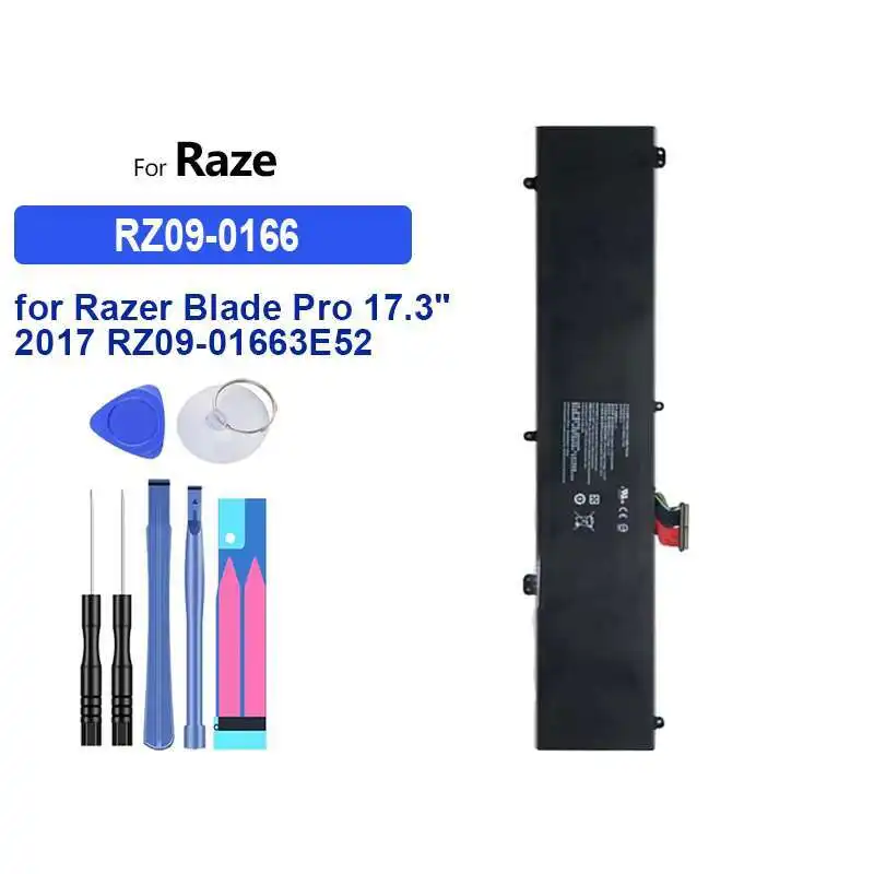 

Аккумулятор для ноутбука RZ09-0166 для Razer Blade Pro 17,3 дюйма 2017 RZ09-01663E52 RZ09-01662E53-R3U1 RZ09-01663E53-R3U1