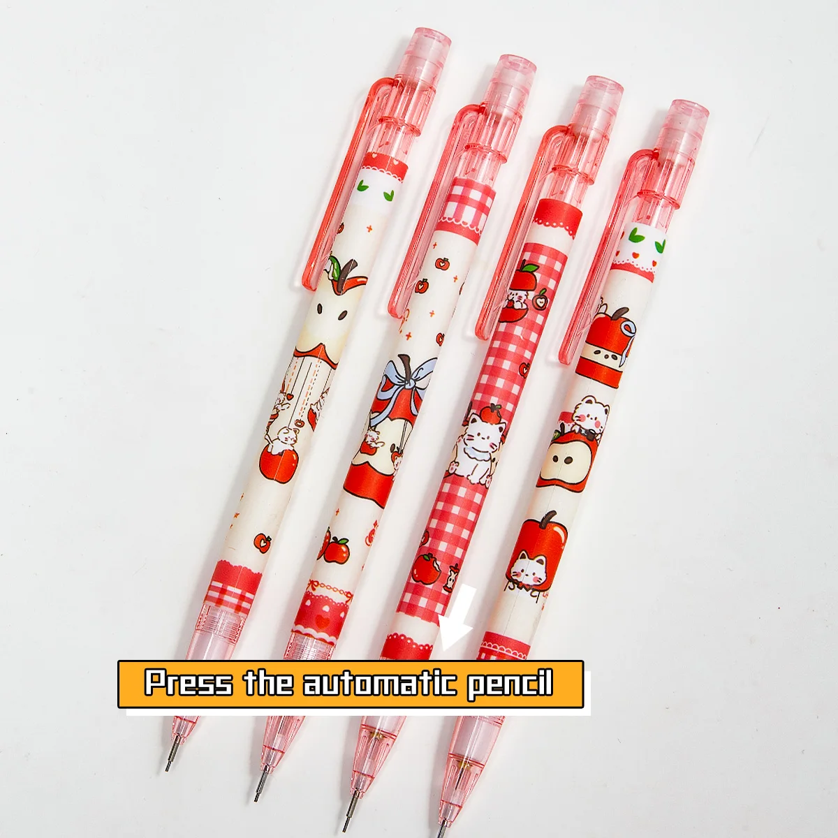 4 قطع أقلام رصاص ميكانيكية أوتوماتيكية مع ممحاة، أقلام رصاص قابلة للمسح 0.5 مم غير قابلة للكسر، مستلزمات مدرسية، هدايا العودة إلى المدرسة