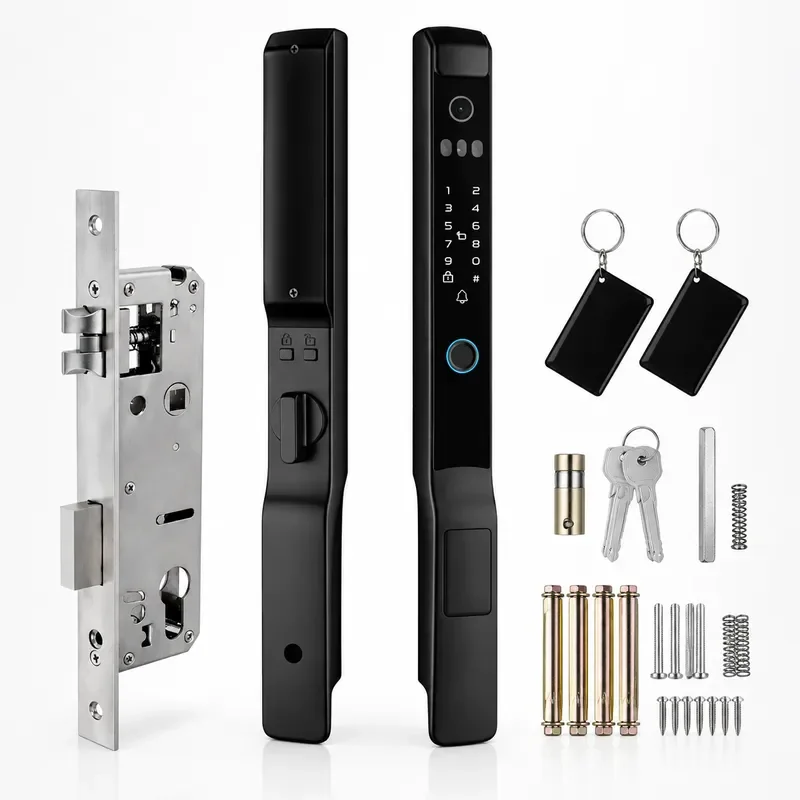 Outdoor Waterproof Broken Bridge Aluminum Automatic Smart Lock 3D Face Palm Print Double Unlocking Remote Visual Intercom