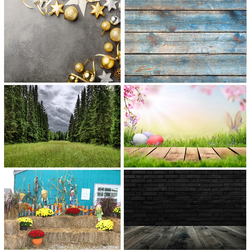 

SHENGYONGBAO Art Cloth Photography Backdrops Props Flower Wall Planks Landscape Photo Studio Background JT-04