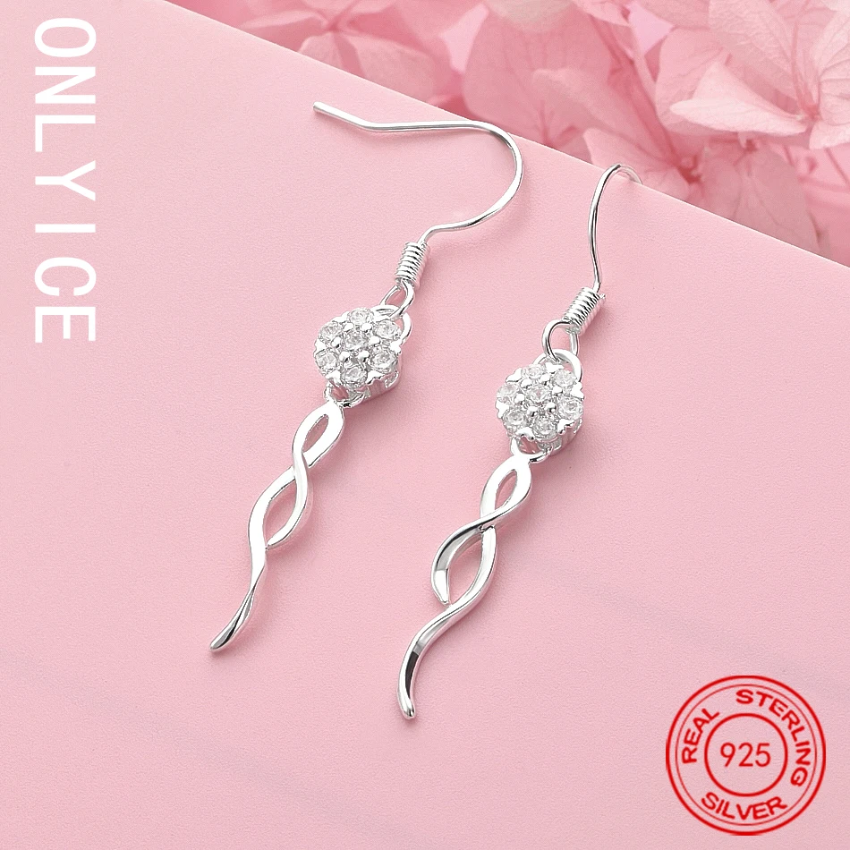 

Pretty 925 Sterling Silver Charms Zircons Flower Earrings For Women Fashion Creative Holiday Gifts Classic Party Wedding Jewelry