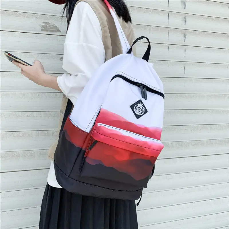 Splashed Ink Black White Bakcpack Designer Satchel Unisex Casual Daypack School Bags For Teenage Girls Boys College Schoolbag