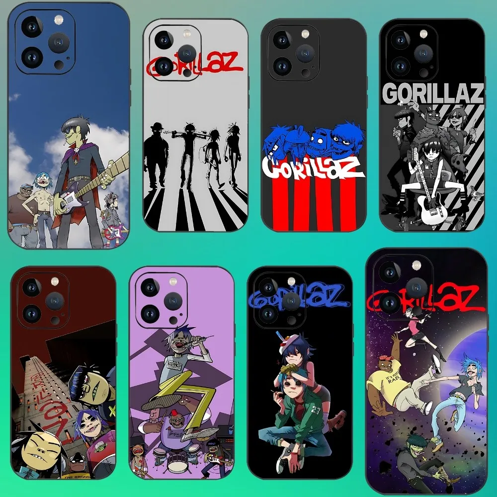 

G-gorillaz V-vintage Phone Case For Iphone 16 15 11 13 14 Pro Max 7 8 Plus X Xr Xs Max 12mini Cover Case