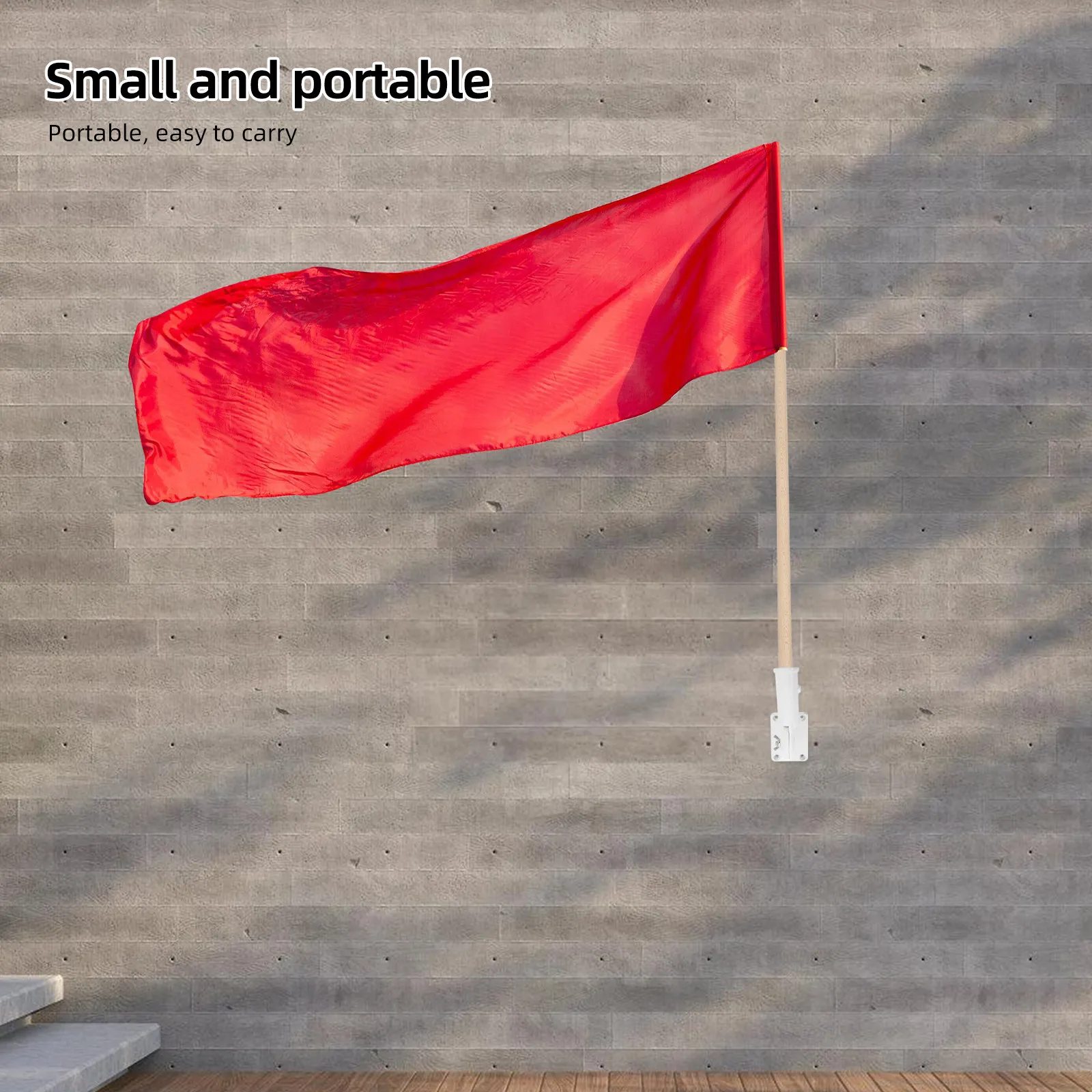 Aluminum Alloy 180 Degree Adjustable Flag Pole Wall Mount Holder Outdoor Flag Bracket Stable Wind Resistant Window Bracket