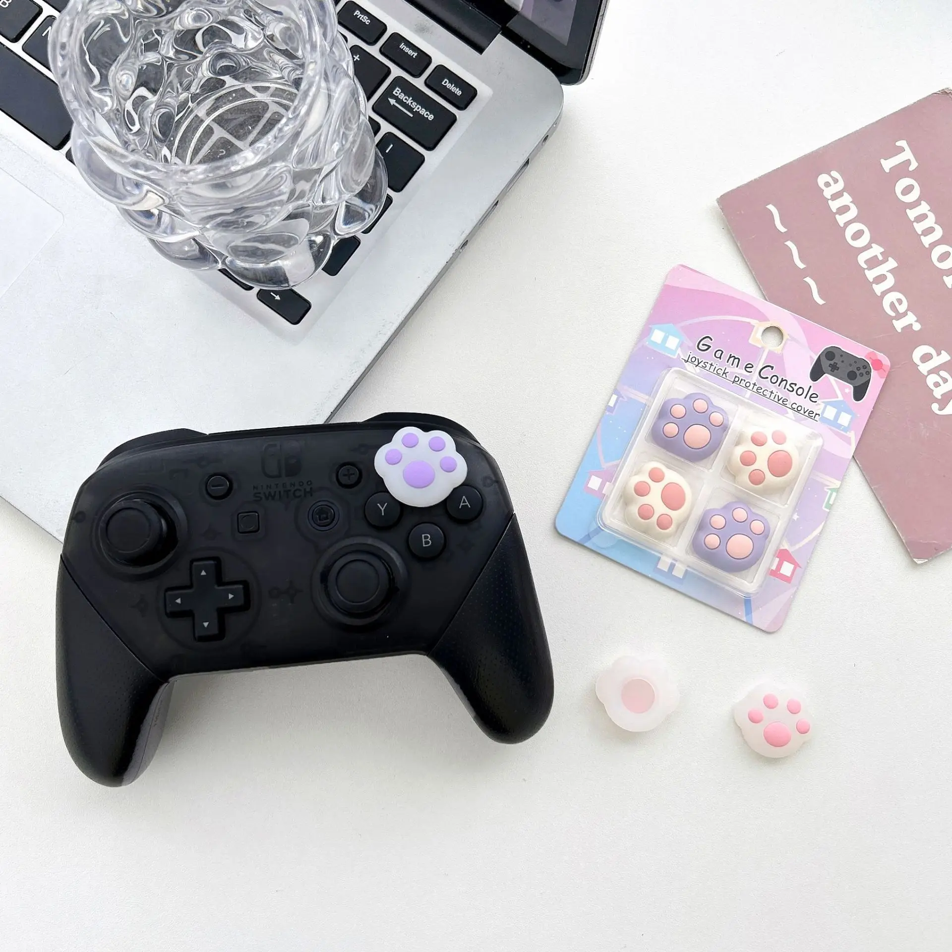 4x Capas de Silicone para Thumbsticks de Controles PS4, PS5, Switch 2ª Geração 2025 e NS2 Switch 2