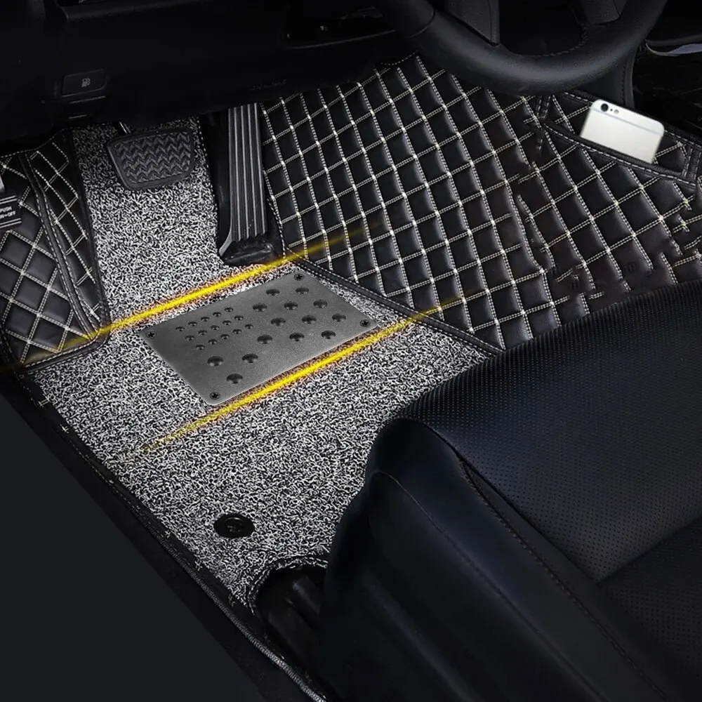 Car Floor Mat Universal Auto Alloy Plate Silver Non-slip Carpet Patch Foot Heel Scuff Plate Anti-skid Pad