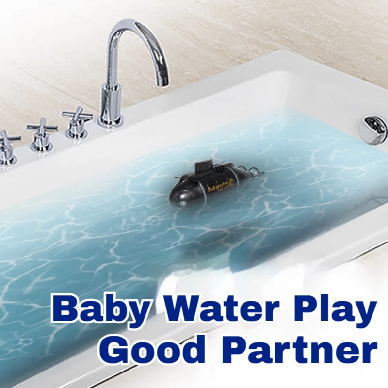 Mini RC الغواصة 2.4G التحكم عن بعد الكهربائية الغوص قارب نموذج محاكاة الغواصة للأطفال لعب المياه هدية بطارية عادية