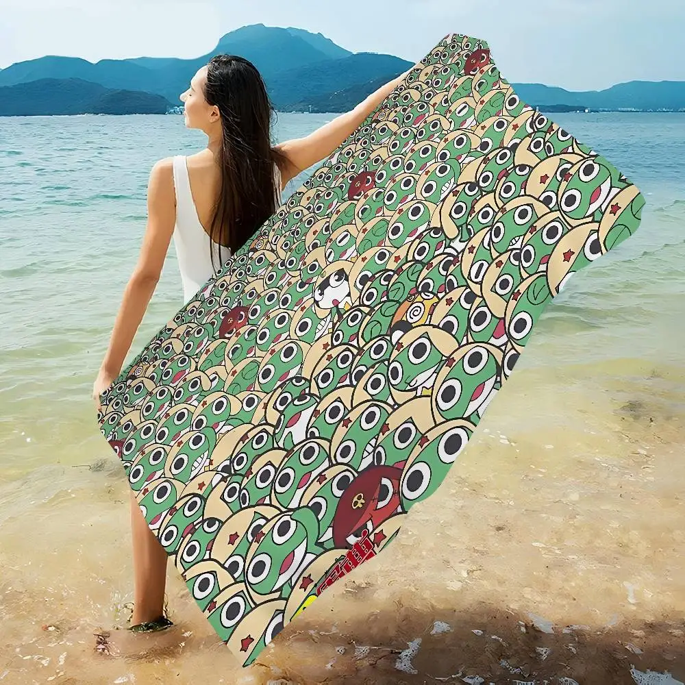 Cartoon Funny Keroro Gunsou Frog Microfiber Beach Towel Absorbent Quick dry Soft Yoga Swimming Resort Mountain Climbing Towel
