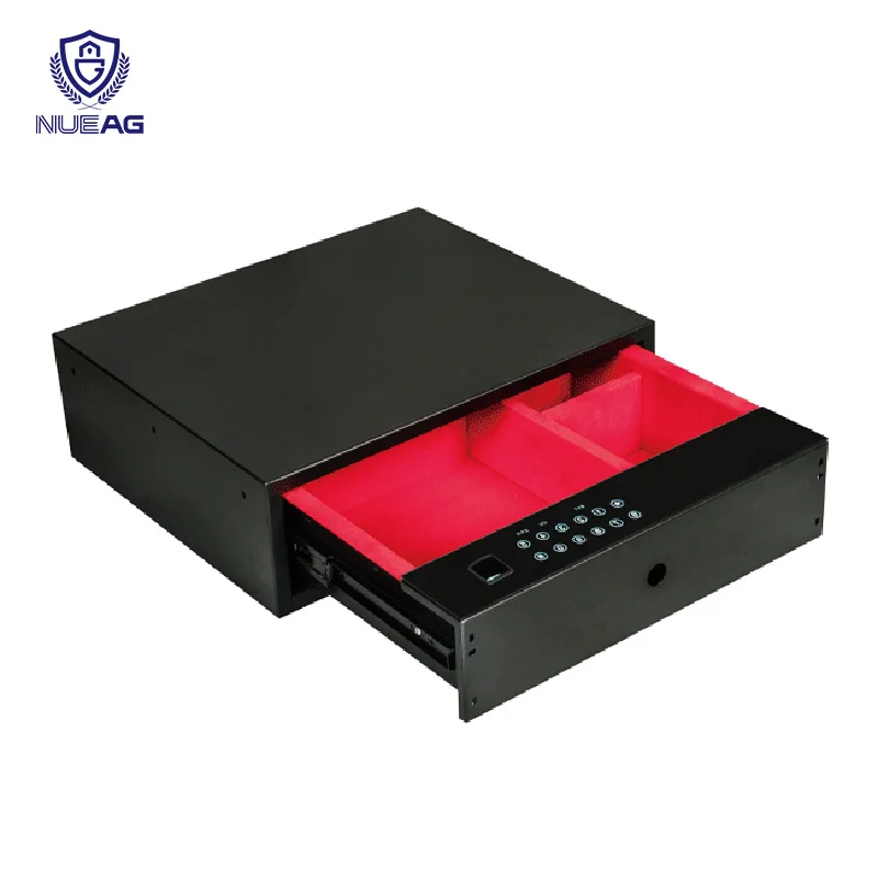Good Quality Lithium Battery Charging Fingerprint Password Drawer Hidden Compartment Safe For Hotel