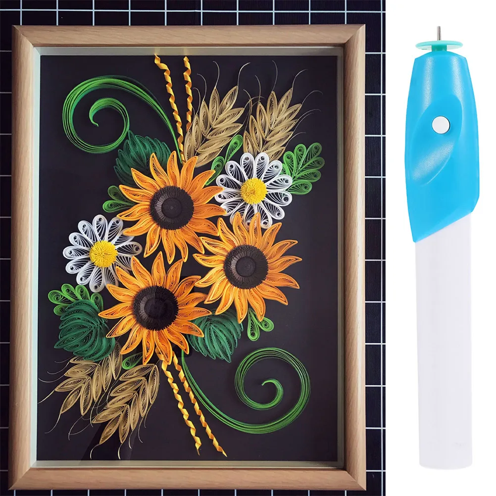 

2Pcs Electric Quilling Pen V-Type Slot Design for Easy Paper Release Long-Lasting Rust-Resistant DIY Craft Rolling Tool