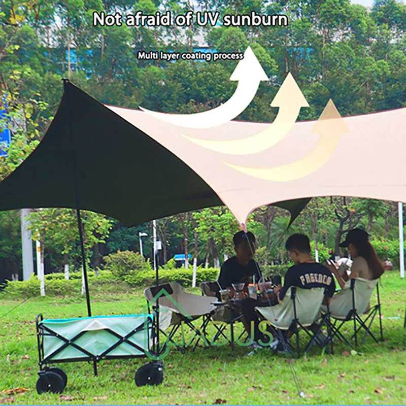 التخييم في الهواء الطلق القماش المشمع مقاوم للماء خيمة المظلة ظلة للسفر شاطئ حديقة نزهة دائم يسهل حملها إعداد