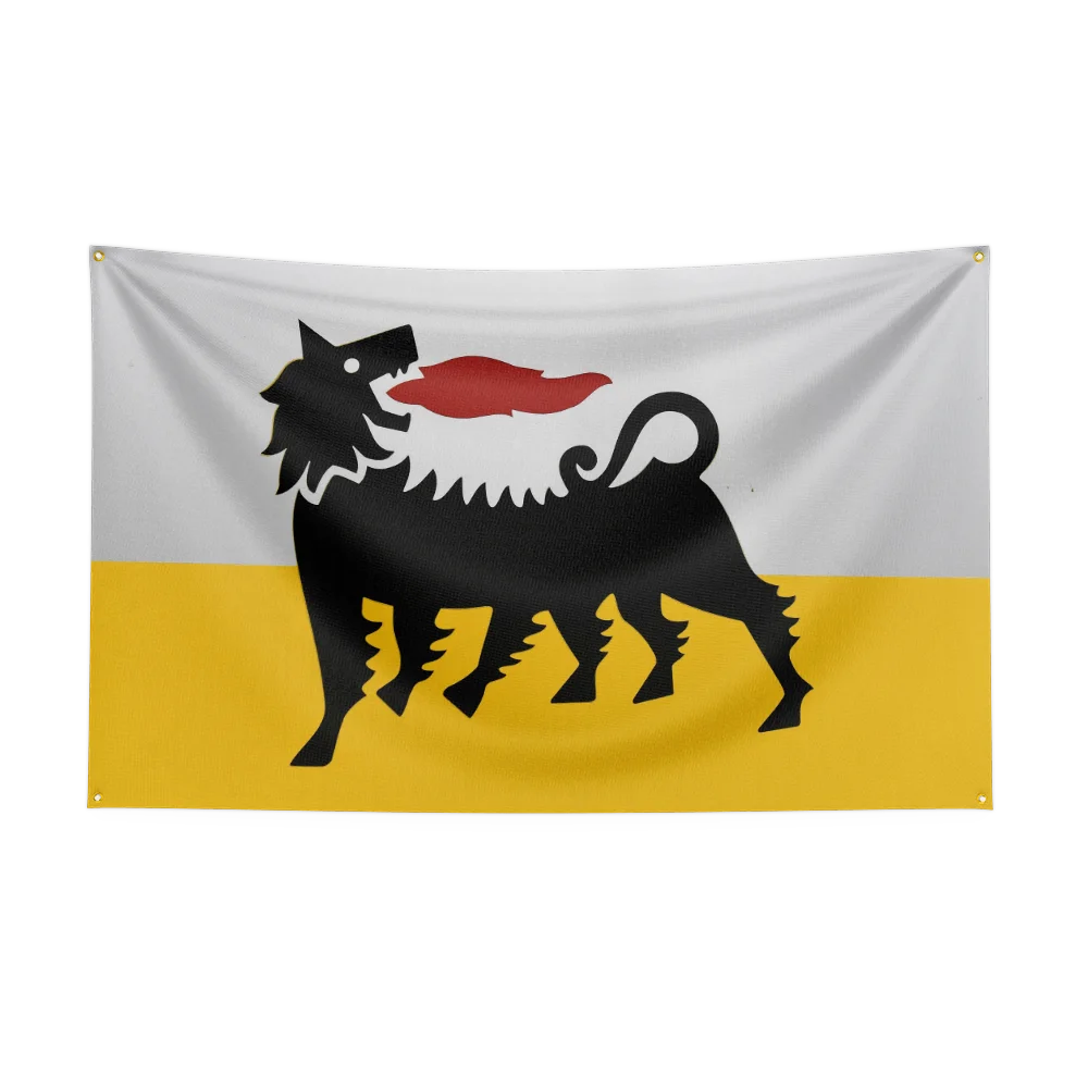 3x5 قدم E-ENIs موتور زيت السيارة العلم موتورين سباق ورشة عمل لافتات السيارات نسيج العلم في الهواء الطلق للزينة زيت المحرك