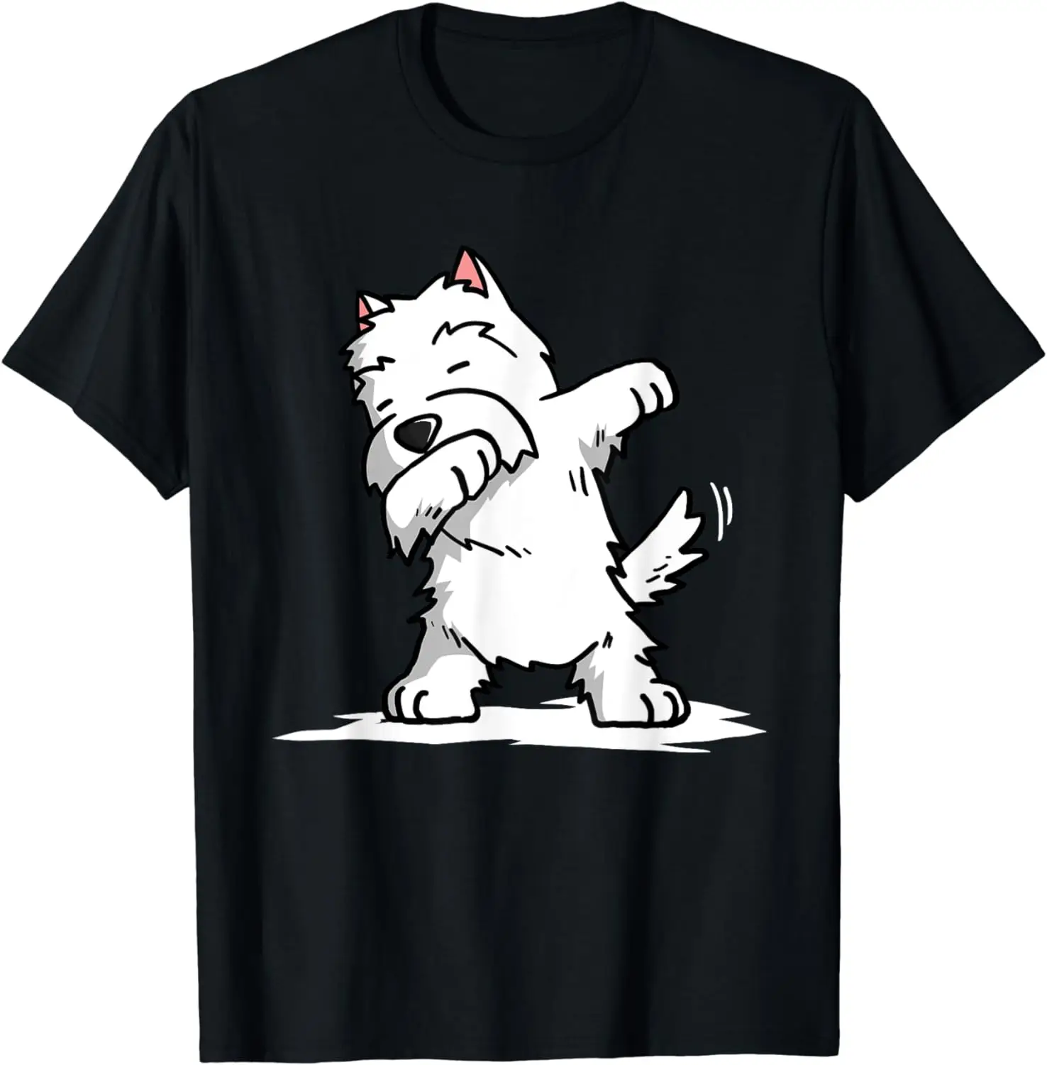 Dabbing Westie Funny West Highland White Terrier T-Shirt Women Clothing Fashion Personality Graphic T Shirts Summer Streetwear