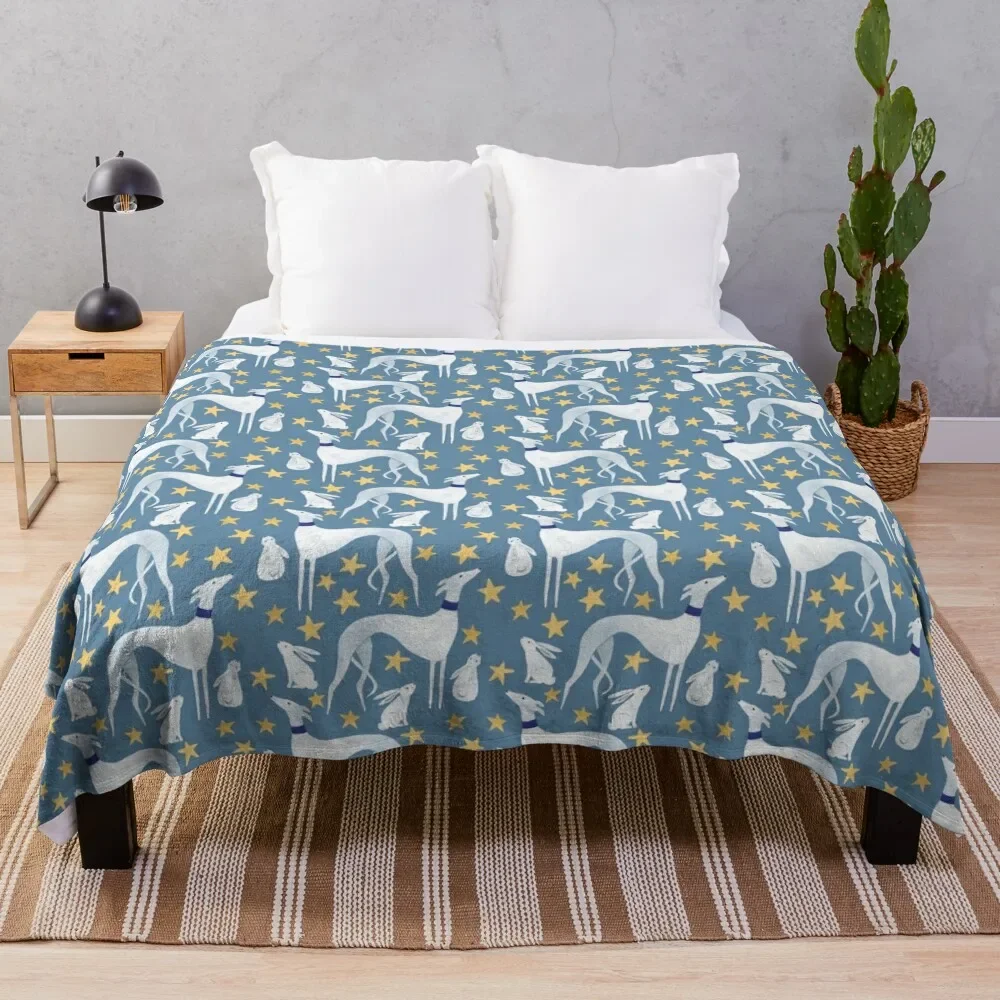 

Galgo, hare and stars Throw Blanket Thin christmas gifts Blankets