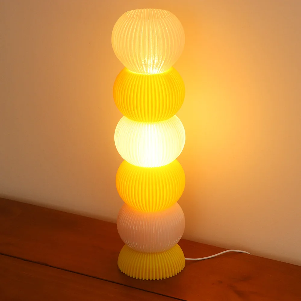 Memphis style creative 3D printing PLA night light personalized stacking atmosphere home decoration ornament soft light view 4