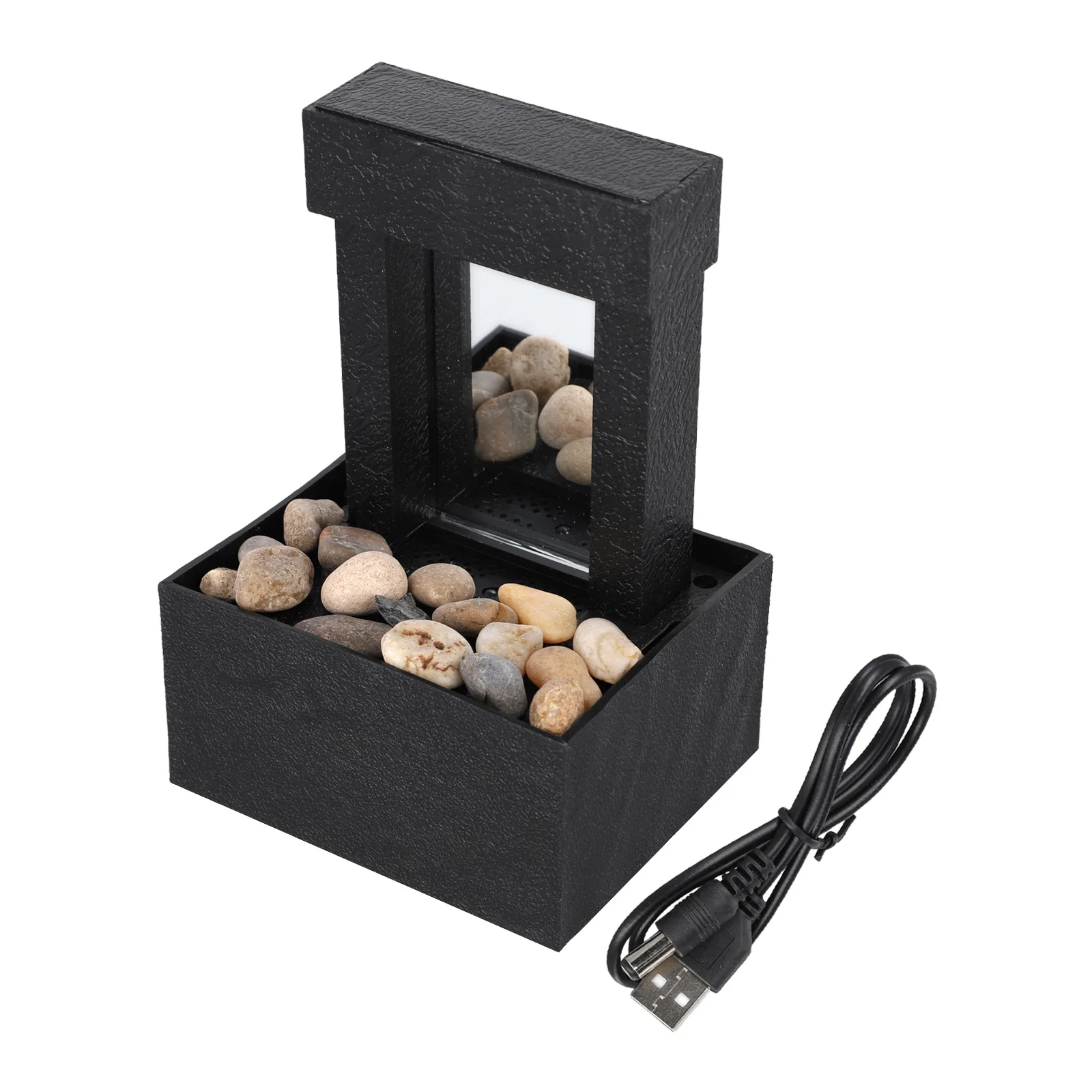 Tabletop Fountain Fountain Decoration Or USB Operated Black Easy To Use Office Decoration Perfect  Tabletop Fountain