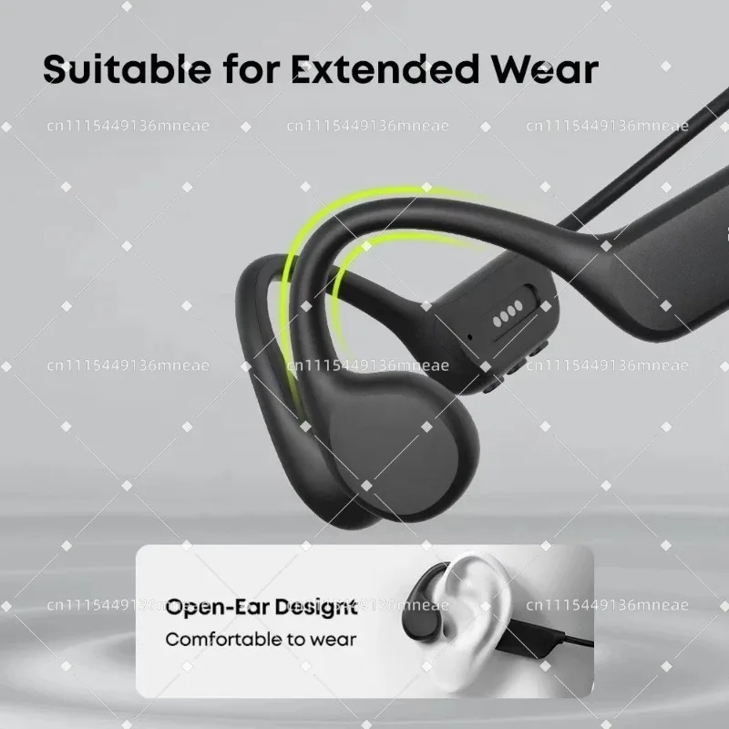 IPX8 Waterproof Sports Stereo Earbuds Built-in Storage Underwater Wearable Audio Device