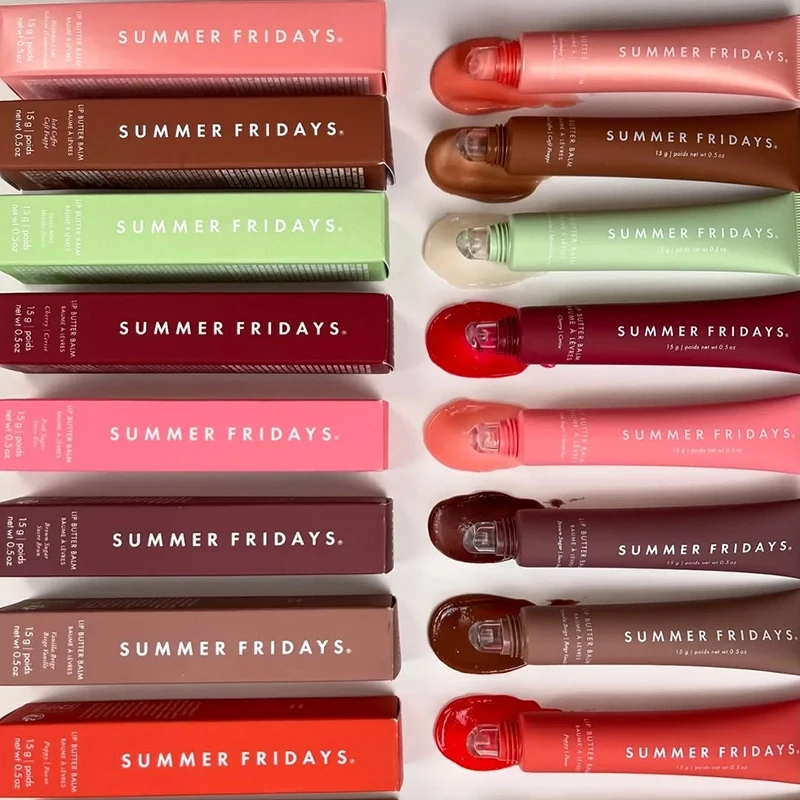 Summer Fridays-aceite labial de ensueño, bálsamo labial Beige, juego de lápiz labial transparente hidratante, tubo suave y suave, brillo de labios, maquillaje de labios