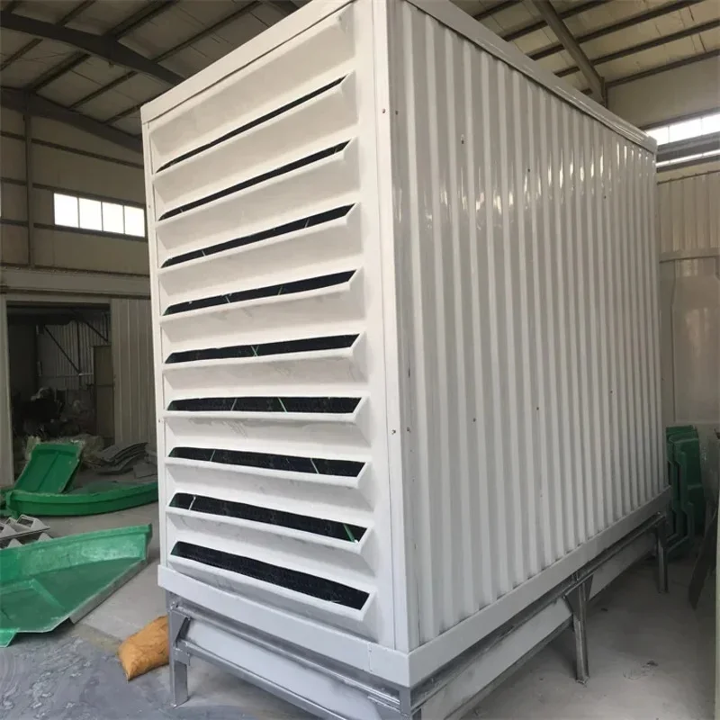 

Square all steel plate cross flow Fiberglass reinforced concrete cooling tower Injection molding machine air compressor