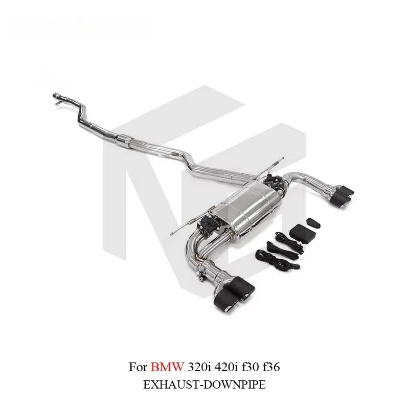 Stainless Steel Exhaust Catback For BMW 320i 420i f30 f36 With Muffler Valves Auto Tuning Exhausted Pipes System Parts