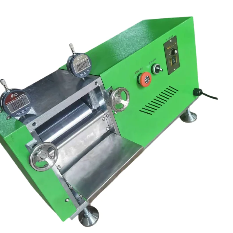 Prensa de rodillo de electrodo de batería de iones de litio, prensa de rodillo caliente, calendario pequeño de 150 mm de ancho adecuado para uso en laboratorio