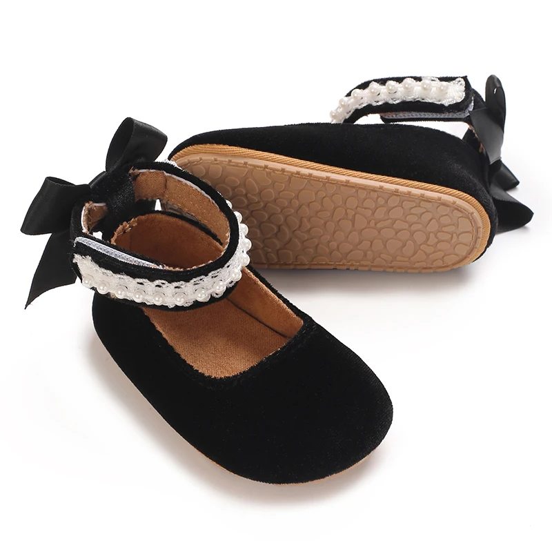 Mary Jane Flats für Kleinkinder, Mädchen, mit Schleife, rutschfeste, weiche Sohle, Prinzessinnen-Laufschuhe für Kleinkinder, Sneaker, Hochzeitskleid, Tanzschuhe – Detail 31