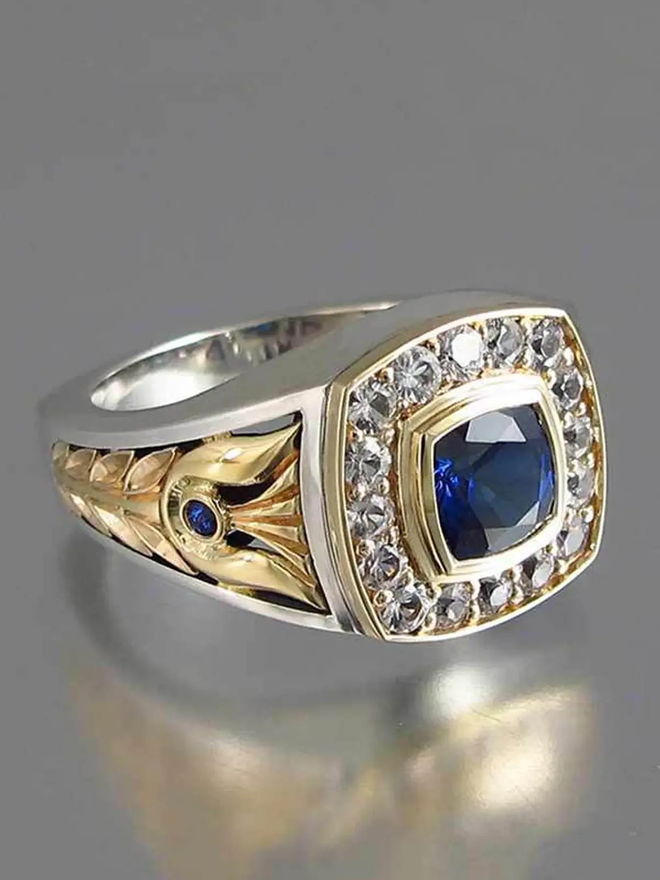 Vintage Fashion Men's Ring, Classic Geometric Design Ring for Party, Daily Clothing Decor, Trendy All-match & Exquisite Jewelry for Birthday Gift, Vintage Rings