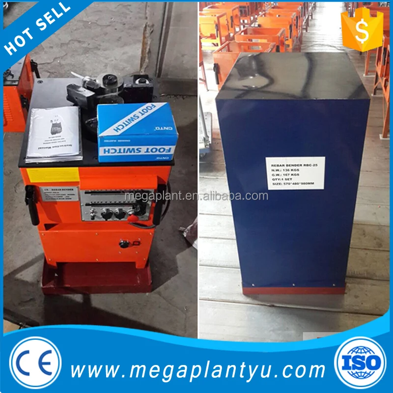 Construction Machinery RBC-25 Rebar Bender Cutter Steel Bar Bending Machine With Cutter Rebar Bender