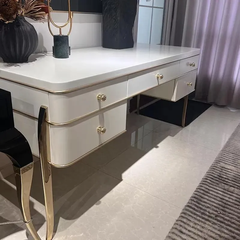 Luxury Modern Custom Solid Wood Rectangular Desk Adjustable Height Handmade Suitable for Home Office Hotels Guangdong