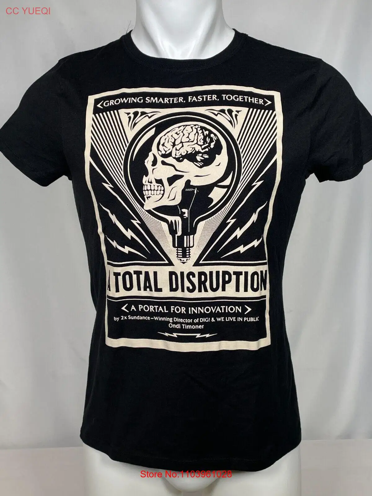 A Total Disruption Film Ondi Timoner Campaign Black T-Shirt Men's MEDIUM