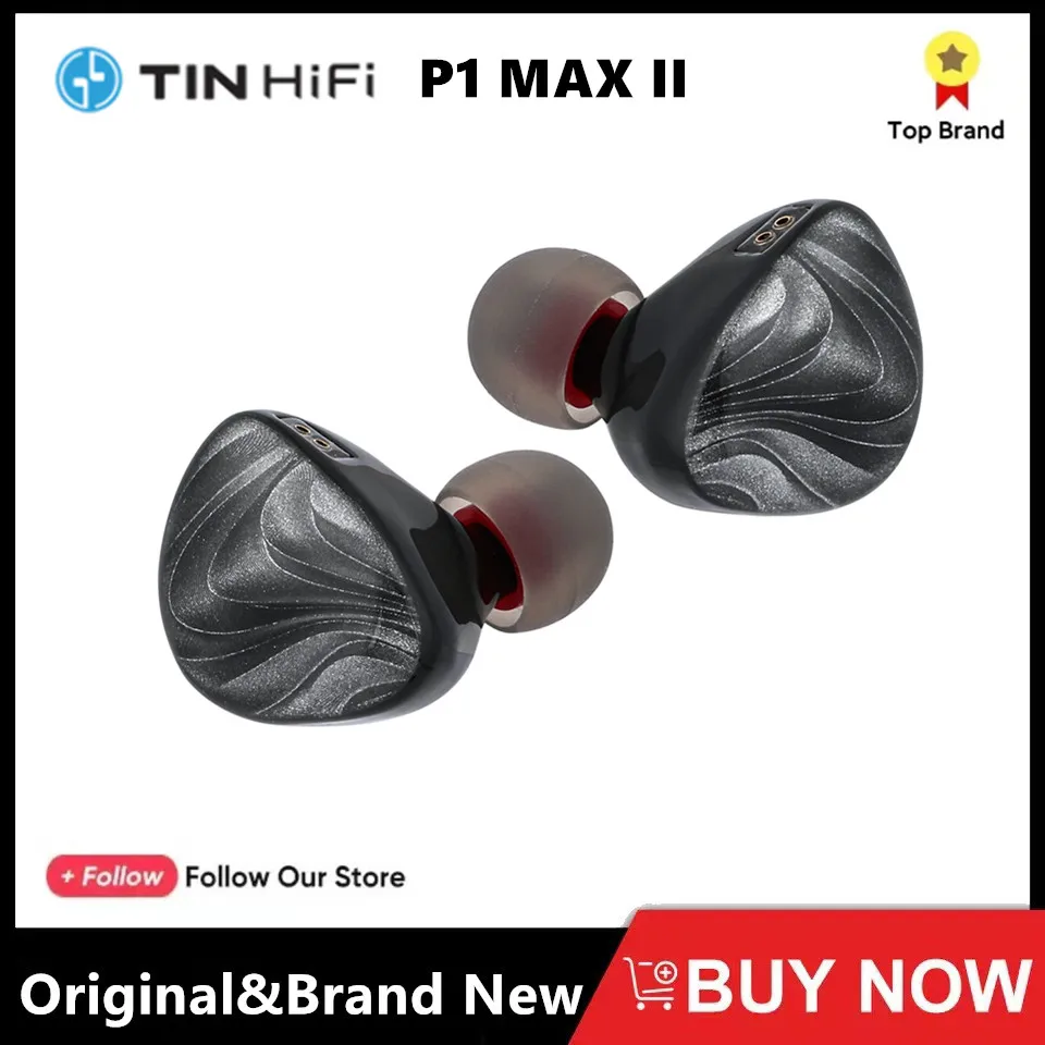 TINHIFI P1 MAX II Next-Generation 14.2 MM Planar IEMs HiFi Earphones Wired Earbuds for Audiophiles Musicians