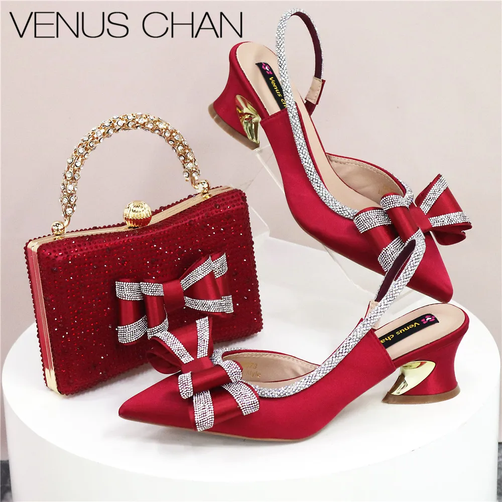 Nigerian High Quality Festive Combinations Dazzling Heels and Chic Clutch Perfect Of Shoes And Bags for Party Occasions