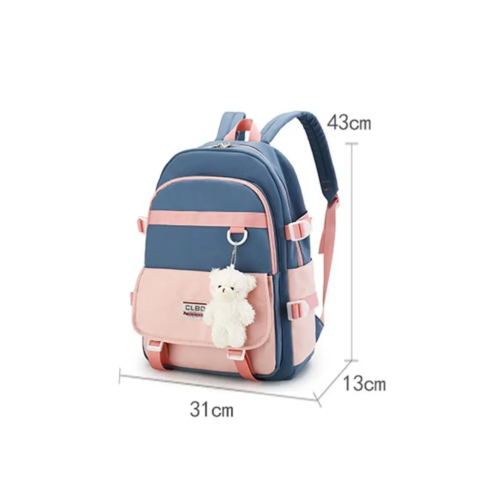 Sac à dos en nylon multi-poches pour dames, sacs d'école, sac de livre universitaire, grande capacité, nouveau