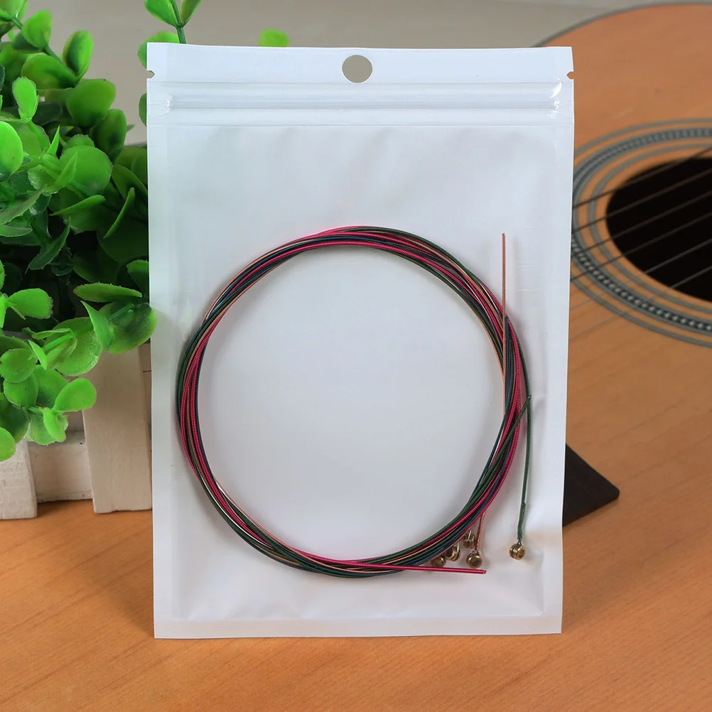 

3 Bags Universal Folk Guitar String Brass Steel Strings for Guitar Bass Red Bronze Perfect Sound Durable Bass String