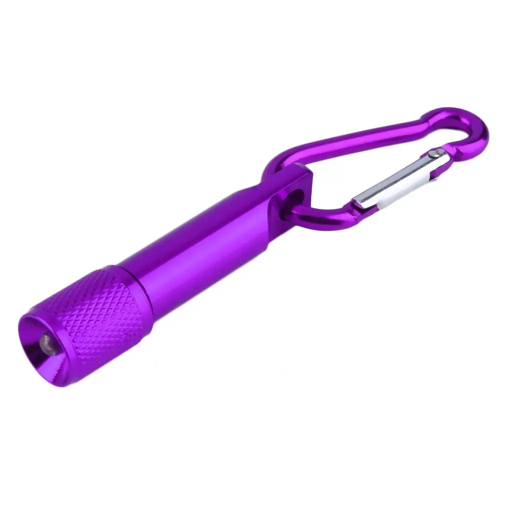 Lampu senter LED warna-warni, Gantungan Kunci portabel saku sangat terang dari aluminium warna-warni untuk berkemah