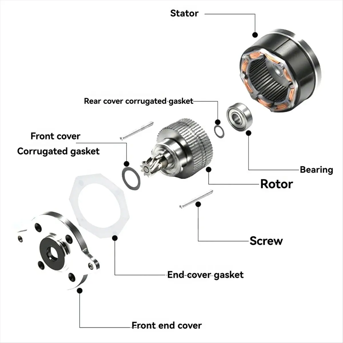 (AIMA) For Bambu Lab 3D Printer Extrusion Motor for X1 X1C P1P P1S High-Precision Replacement Part for Quality Printing
