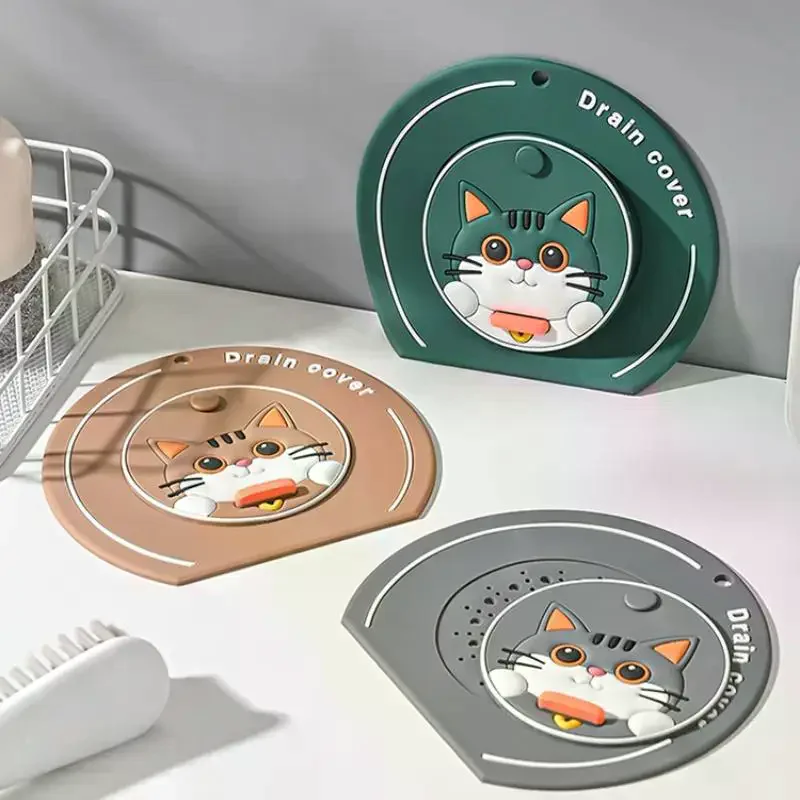 Anti Odor Insect Repellent Floor Drain Cover Silicone Drain Stopper Seal Mat for Kitchen Sink Bathroom Seal and Protect
