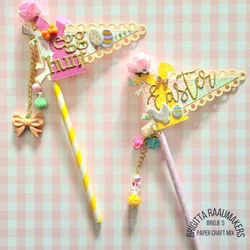 KSCRAFT plantillas de troqueles de corte de Metal de banderas de Pascua para álbum de recortes DIY, grabado decorativo, tarjetas de papel DIY