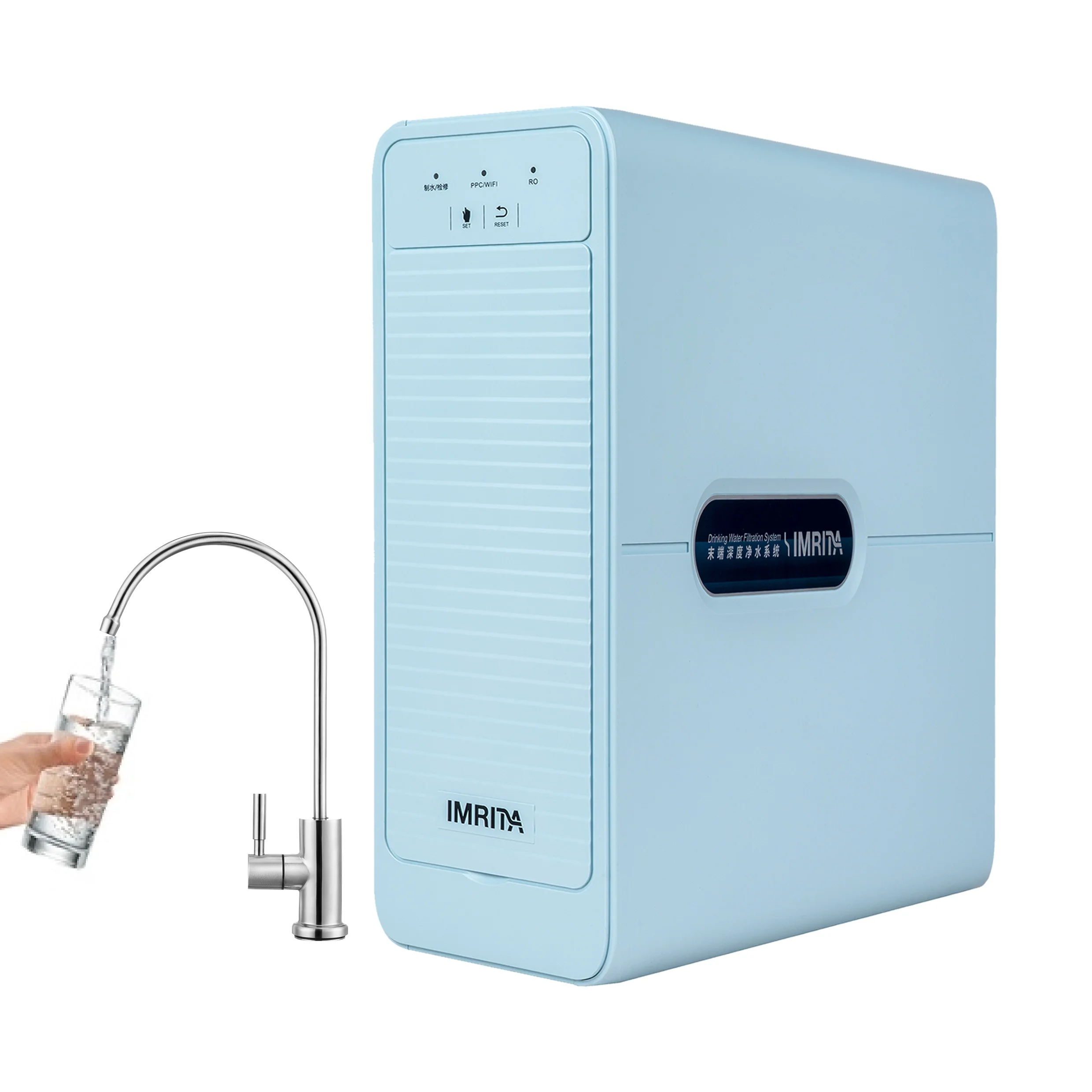 IMRITA Large Flow 800GPD Home Drinking TDS Reduction Reverse Osmosis RO Water Filter Purifier Treatment Machinery