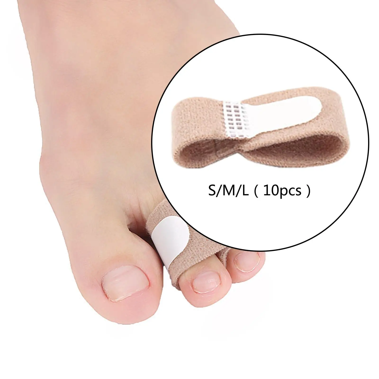Nylon Finger Wraps Separator No-slip Straps Reusable Splint Tape Bandage for Injury Swelling and Recovery