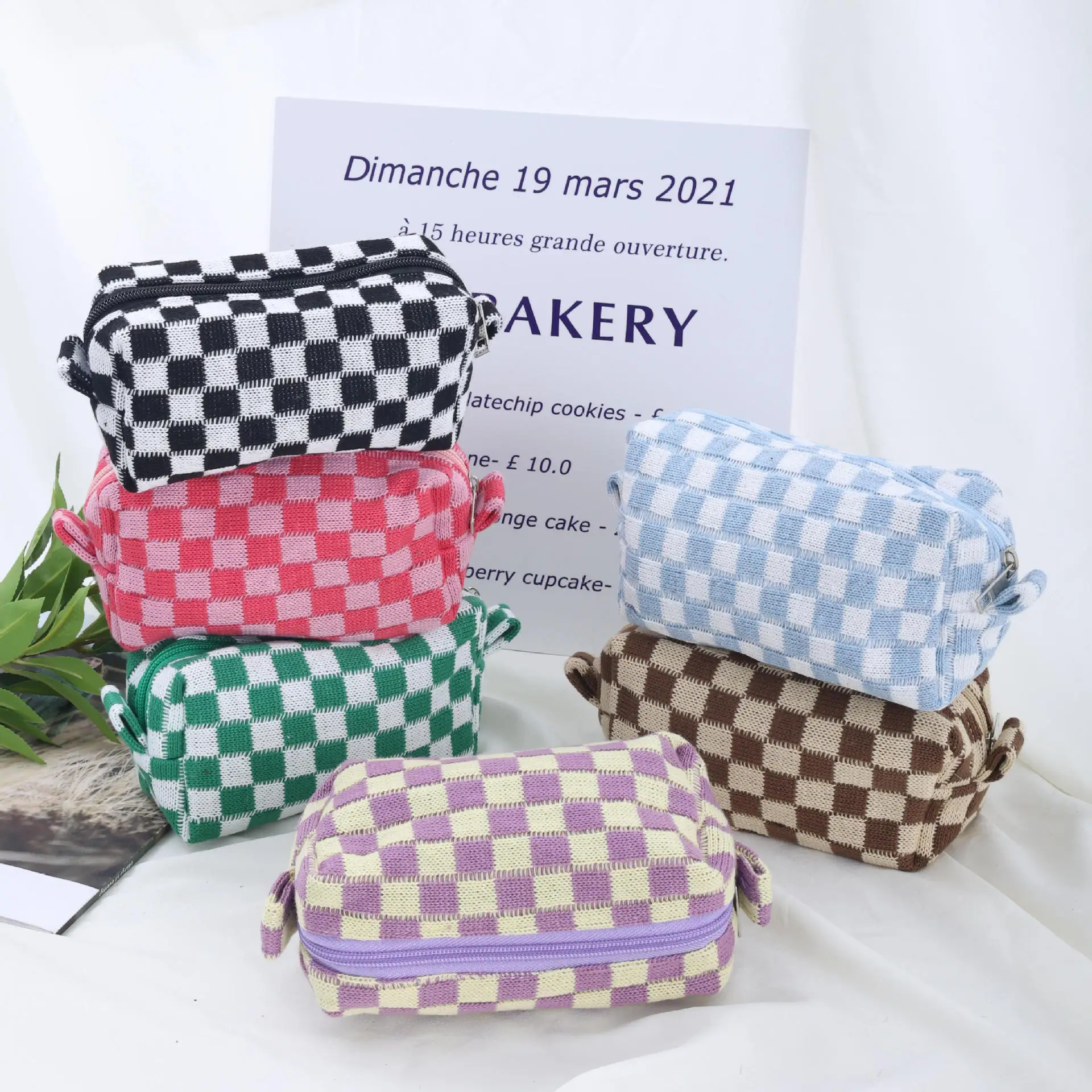 Cute Pencil Case Storage bag Cosmetic Bag Large capacity Knitting INS Korean Stationery school Supplies