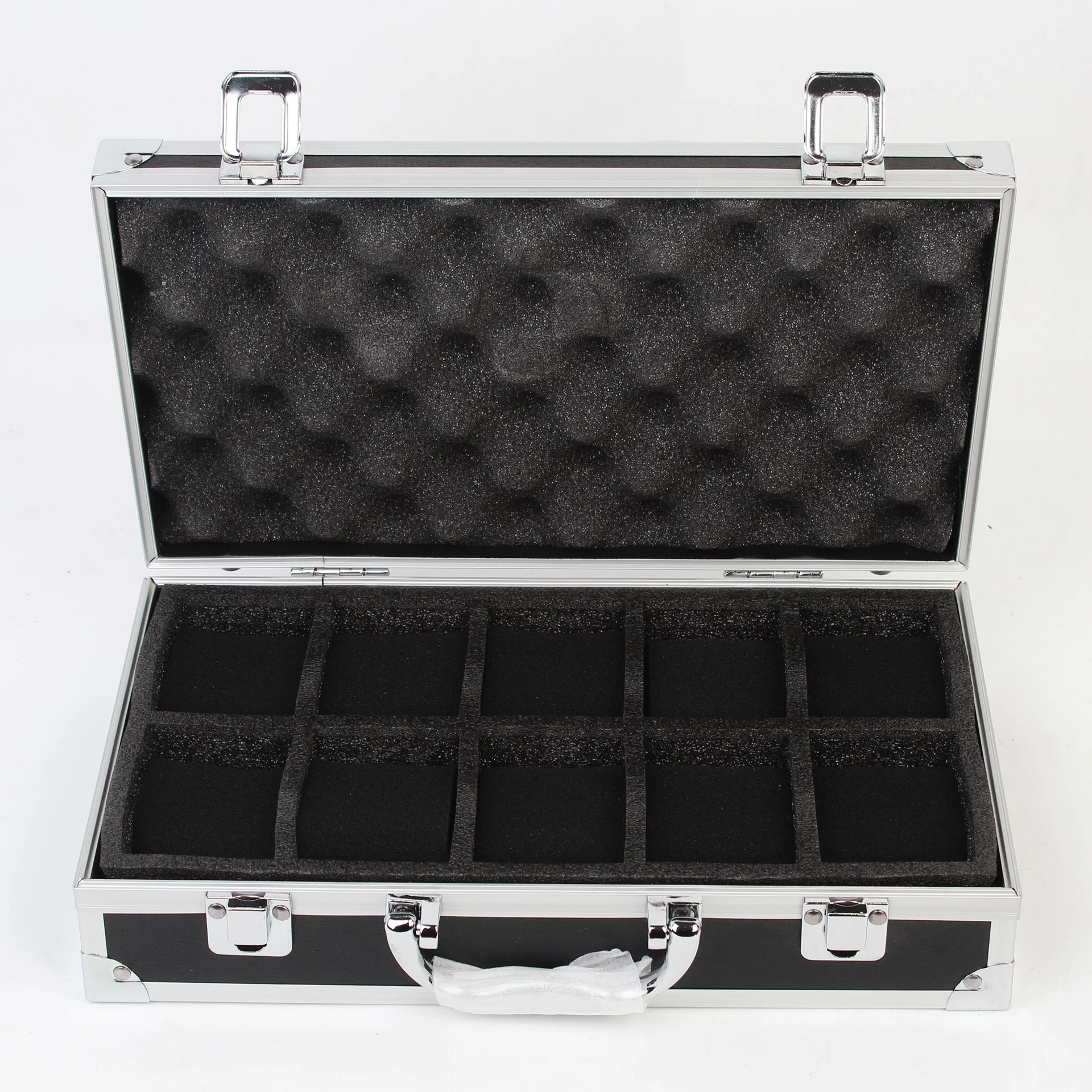 KTMGAVA 10/12/18 Grid Aluminium Legierung Schwarz Uhr Lagerung Box Schmuck Sammlung Box Tragbare Große Kapazität Uhr Box Qualität geschenk Box 5