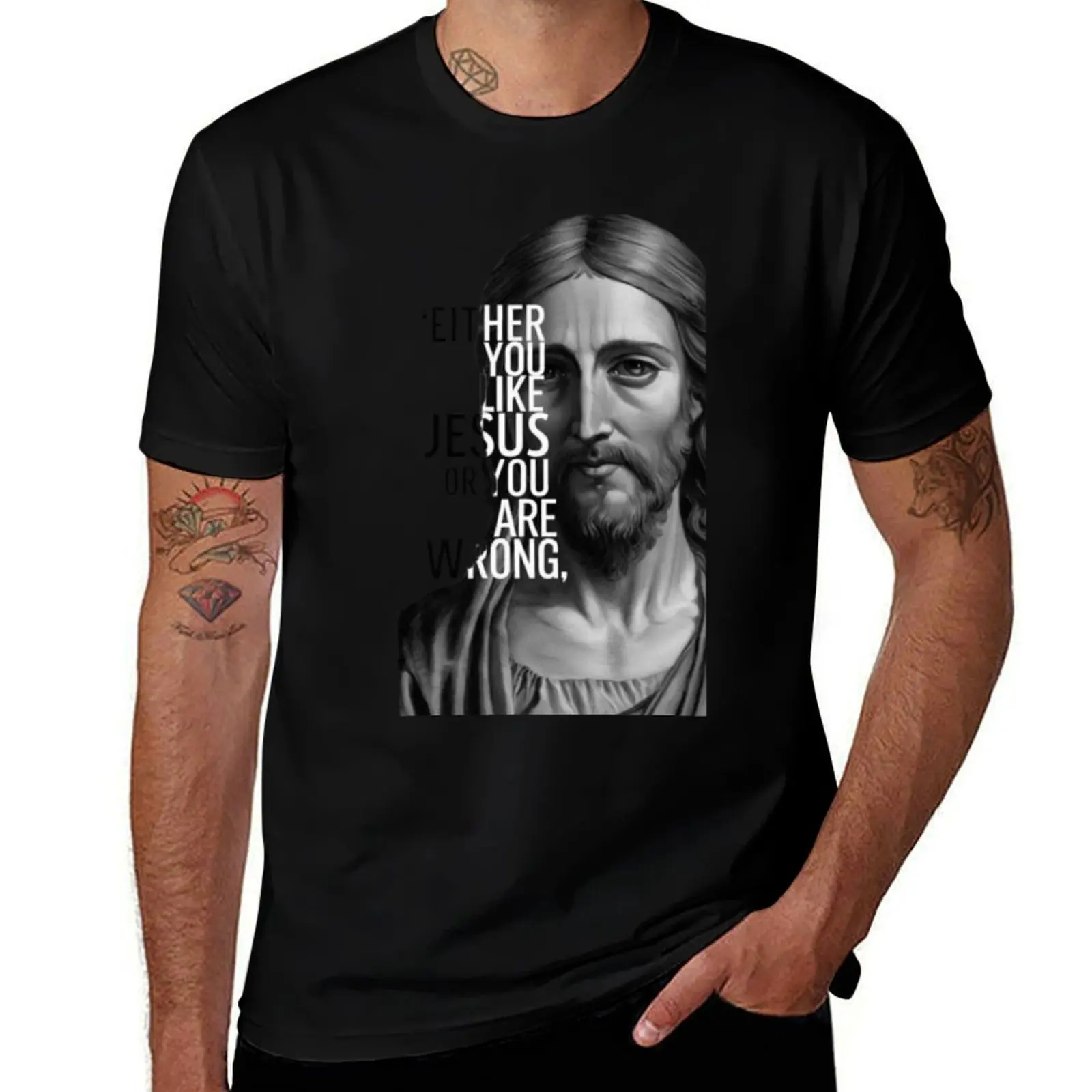 

Either you like Jesus or you are wrong T-Shirt korean fashion graphic tee shirt oversizeds heavyweight t shirts for men