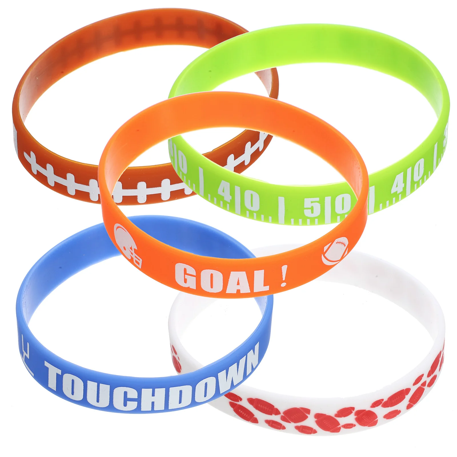 

30 Pcs Rugby Bracelet Chic Delicate Sports Portable Wristband Decorative Silica Gel Supply