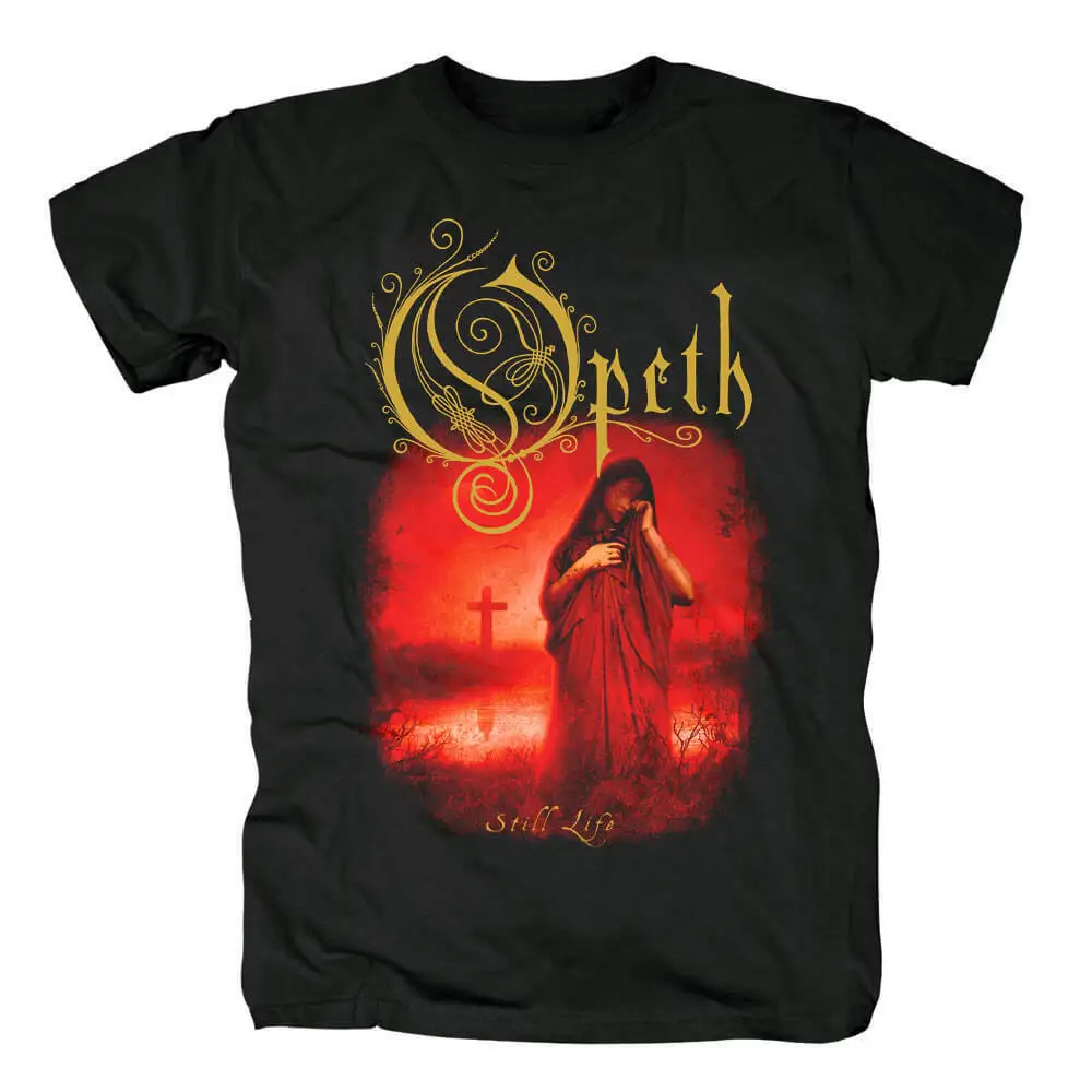 Opeth - Still Life Heavy Cotton Black All Size Men Women Classic Shirt