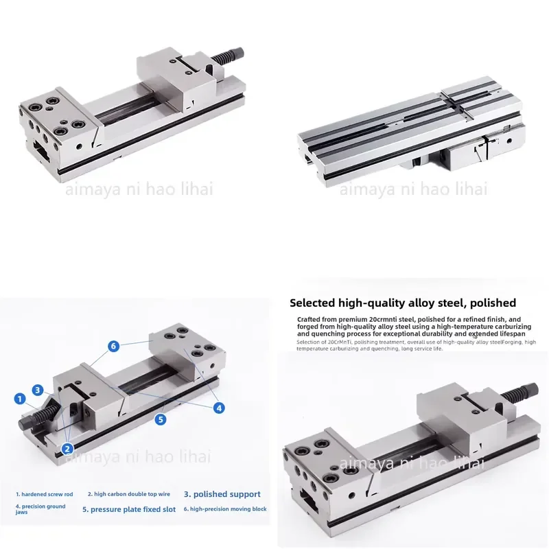 GT150A 6 Inch Milling Machine Bench Vise 150x200mm Large Opening Precision Flat Nose Pliers for Machining Center